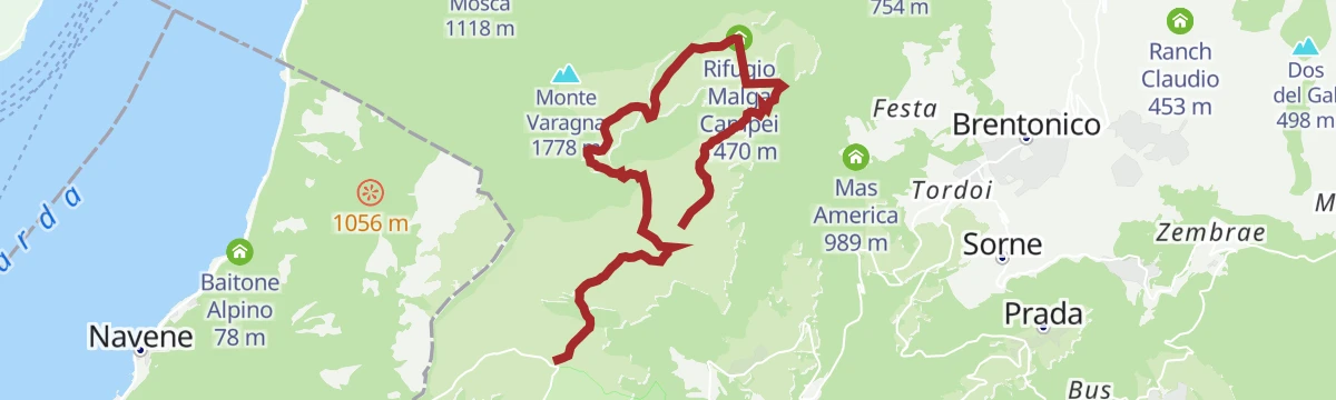 Route map: Hike to “Val del Parol”